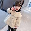 韩国女童皮衣棉服外套，夹棉2023秋冬女k宝宝，小童加棉加厚儿童