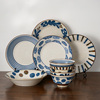 文怡直播间家用碗盘套装10件日式和风陶瓷餐具进口釉下彩碟子