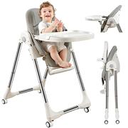 宝宝餐椅多功能可折叠调档儿童吃饭餐桌，一键折叠易存放(易存放)儿童餐椅