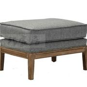 新美式复古实木沙发欧式仿古做旧单双三人全橡木皮布艺客厅沙发厂