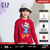 史迪奇(史迪奇)联名gap男女童2024春季卡通图案，纯棉长袖t恤889287