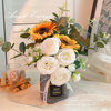 向日葵仿真花餐桌假花插花装饰摆件高级感高品质干花花束客厅摆设