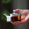玻璃泡茶壶小号精致耐高温加厚透明茶具家用个人耐热玻璃茶壶单壶
