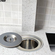 304不锈钢厨房台面嵌入式垃圾桶橱柜家用分类桌面隐藏水槽清洁桶