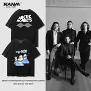 北极猴子Arctic Monkeys乐队短袖T恤男女夏季英伦另类摇滚乐上衣