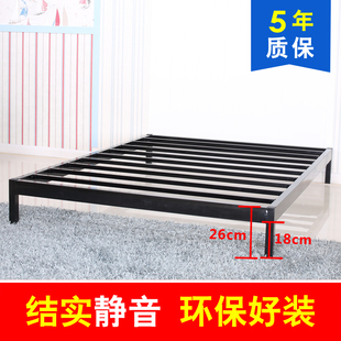 简约铁床双人床单人儿童床，1.2铁艺床现代铁，床架1.5米1.8米榻榻米