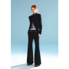 LINY LIBERTY 23SS 新中式小众设计感黑色西装女直筒休闲西裤套装
