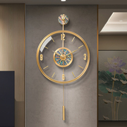 2022轻奢网红客厅挂钟，家用时尚装饰挂墙时钟新中式创意钟表