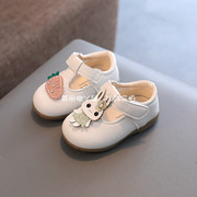 春秋季女宝宝单鞋0-1-2岁婴幼儿学步鞋子女童可爱公主皮鞋潮
