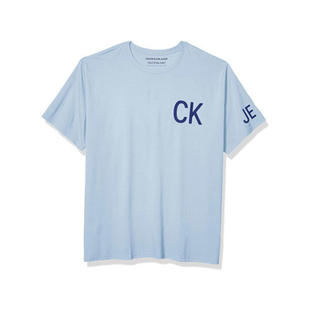 Calvin Klein/凯文克莱春夏款男款 时尚纯色圆领logo标短袖T恤潮