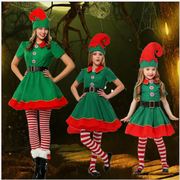 圣诞节亲子装儿童圣诞服装，男女童幼儿精灵服表演圣诞化装舞会舞蹈