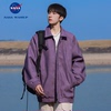 NASA WASSUP 2024春秋情侣翻领外套休闲时尚百搭青春流行夹克