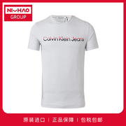 Calvin Klein/凯文克莱男士LOGO渐变色印花纯棉短袖T恤CK体恤衫潮