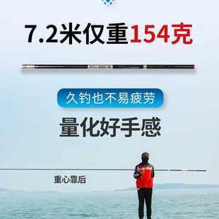 7.2高档韩国领秀日本碳素鱼竿10米超轻超硬钓鱼竿短节手竿溪89