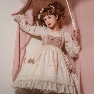 原创晚安熊lolita可爱娃娃doll少女，感洋装jsk吊带甜美日常连衣裙