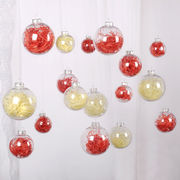 商场装饰吊球圣诞节装饰吊球耐摔橱窗装饰挂球高透明塑料空心球