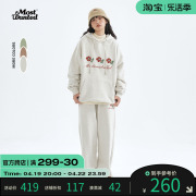 mostwantedlab小花连帽卫衣卫裤套装男春秋情侣休闲运动服女秋冬