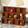 zakka做旧木质桌面收纳柜 创意阶梯12格展示柜家居首饰杂物储物盒