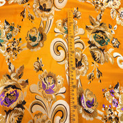 藏式绸缎 织锦缎 贡缎 藏服布艺 顶花大花朵图案 手工 面料 布料