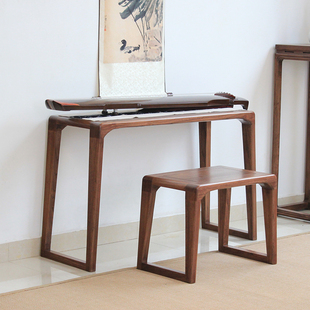 新中式老榆木共鸣古琴，桌琴凳实木国学，书法桌小书桌现代简约桌子