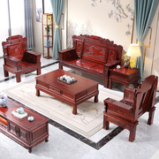 实木沙发组合橡木沙发，明清仿古中式客厅双人，三人位小户型木头沙发