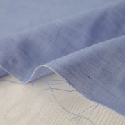 意大利进口薄款浅蓝白细腻(白细腻)交织编织青年蓝色织亚麻棉混纺衬衫布料