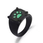 瓢虫少女周边戒指黑猫诺尔，绿色猫爪发卡项链手链，cos指环配饰品