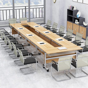 急速移动会议桌简约小型洽谈创意，桌椅组合办公桌工作台培