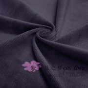 深紫色全棉弹力灯芯绒面料，紫罗兰色弹力条绒，男女童裤子外套服装布