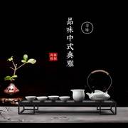 新中式禅意陶瓷茶具套装白色釉(白色釉)茶壶茶杯，茶盘客厅高端软装饰品摆件