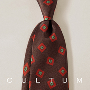 cultum8cm商务绅士高级感箭头型，简约格子衬衣领带，男正装手打潮流