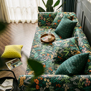 美式时尚沙发垫田园四季通用纯棉布艺坐垫简约沙发巾，盖布防滑