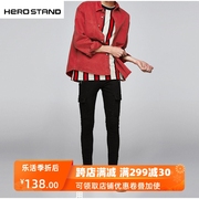 #hs品质2023ssskinnyjeans工装，口袋修身黑色弹力小脚牛仔裤男潮