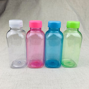创意简约彩色透明方形塑料水瓶冷饮果汁杯饮料奶茶实惠广告杯定制