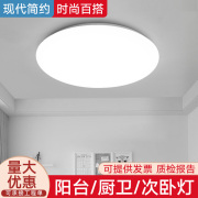 全白透镜led吸顶灯餐厅阳台过道，玄关工程灯具简约现代卧室灯