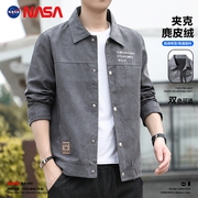 NASA衬衫男士外套春秋季潮流上衣帅气个性男装简约衬衣开衫夹克男