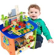 木制儿童修理玩具台宝宝工具箱，玩具桌过家家仿真维修智力玩具