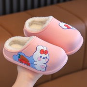 儿童棉拖鞋男童冬季室内宝宝家居用女童小孩子2023防水毛毛鞋