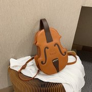 个性女包复古小提琴造型包包双肩，包2024潮单肩，时尚创意斜挎包