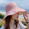 双面戴渔夫帽男女夏季韩版学生，百搭时尚潮流遮阳防晒圆脸情侣帽子