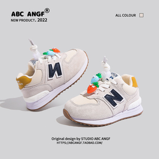 ABC ANGF儿童鞋运动鞋2024春款女童鞋子男童宝宝轻便N字板鞋