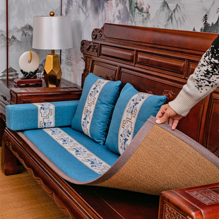 红木沙发坐垫夏季凉席垫中式沙发垫太师椅垫罗汉床垫四季通用