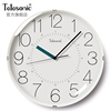 telesonic天王星静音挂钟日式简约客厅，装饰石英钟圆形卧室时钟表