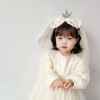 韩版宝宝复古蕾丝亮片发箍女童披纱洋气头饰公主周岁拍照发饰
