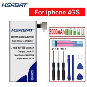 HSABAT High Capacity 3000mAh Battery for iPhone 4S for i