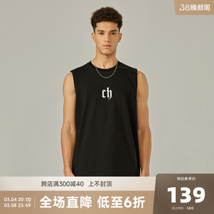 CHINISM  CH美式休闲运动篮球背心男潮牌夏季宽松健身无袖T恤坎肩