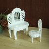 迷你梳妆台和椅子白色12分bjd娃娃用道具娃，屋家具ob11粘土人
