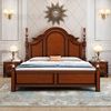 美式实木床1.8米双人床现代简约1.5m2米欧式仿古主卧高箱储物加厚