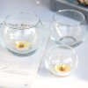 馥蕾圆肚弧形玻璃杯烛台，diy香薰蜡烛制作大豆，蜡容器创意手工摆件