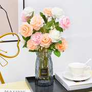 牡丹仿真花绢花塑料假花干花，玫瑰花花束室内家居客厅餐桌摆件装饰